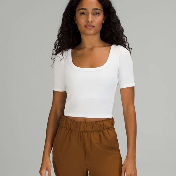 NWOT Lululemon Ribbed Held Tight Short Sleeve Shirt - Brown - Picture 7 of 9